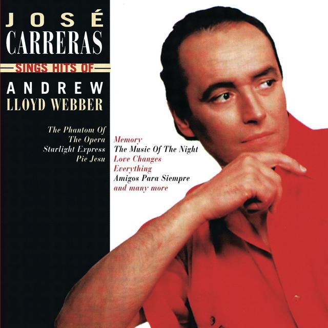 Album cover art for José Carreras Sings Hits of Andrew Lloyd Webber