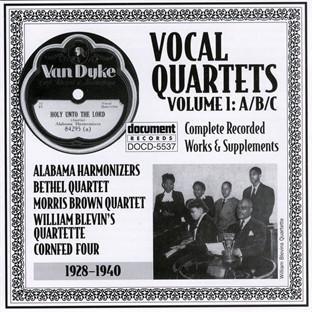 Album cover art for Vocal Quartets Vol. 1 A/b/c (1928-1940)