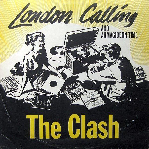 Album cover art for London Calling and Armagideon Time