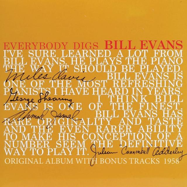 Album cover art for Everybody Digs Bill Evans