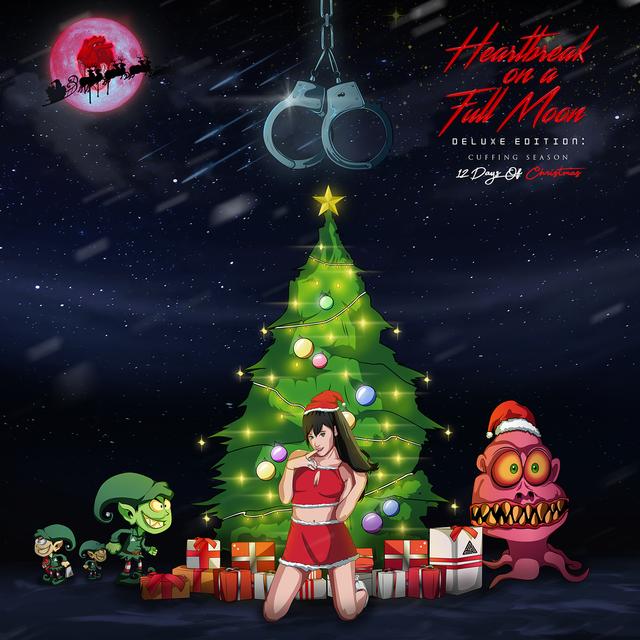 Album cover art for Heartbreak on a Full Moon Deluxe Edition: Cuffing Season - 12 Days of Christmas